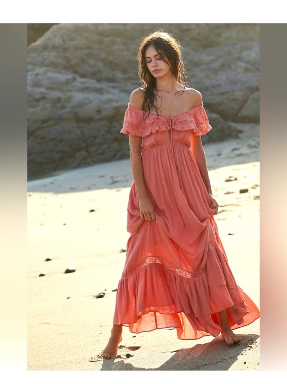 FREE PEOPLE Moonlight Ocean Maxi in Coral